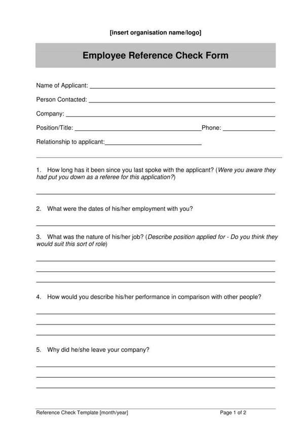 Checking references furnished job applicants