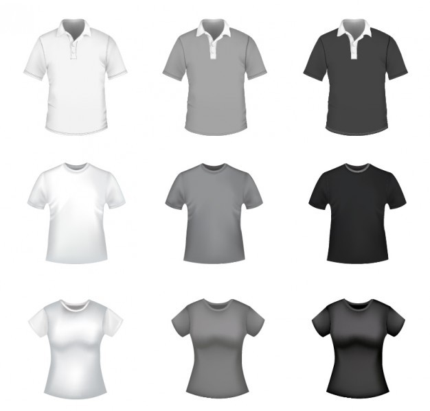 Download 10 T Shirt Templates Vector Illustrators Mockups Free Download