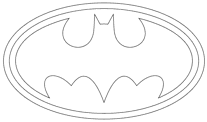 Batman Logo - Outlines Only