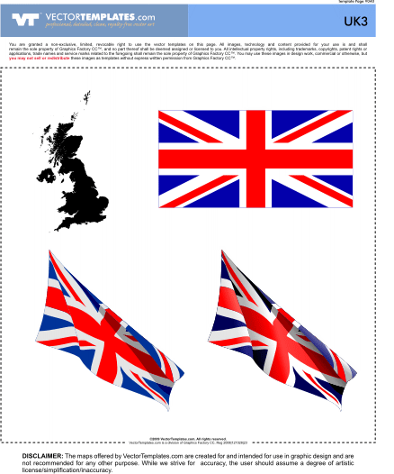 Vector UK Map, Union Jack