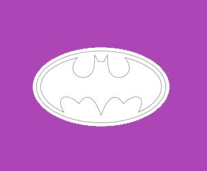 Batman Logo - Outlines Only