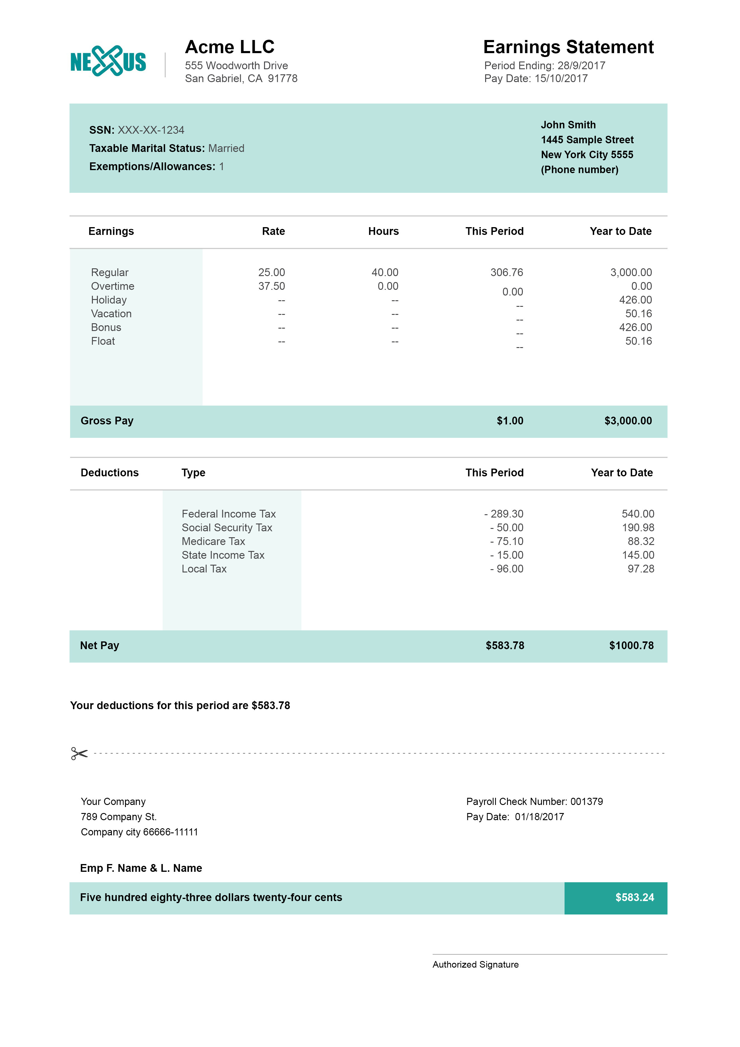 10+ Best Payroll Check Templates for Free