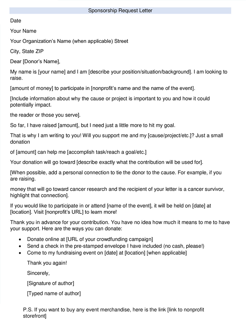 10+ Best Sponsorship Proposal Request Letter Templates For Free